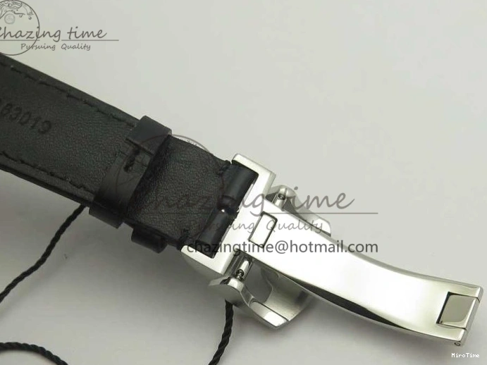 MIROTIME 1218 Efficient Portuguese Tourbillon IW5463 SS ZF Best Edition White Dial on Black Leather Strap 7170